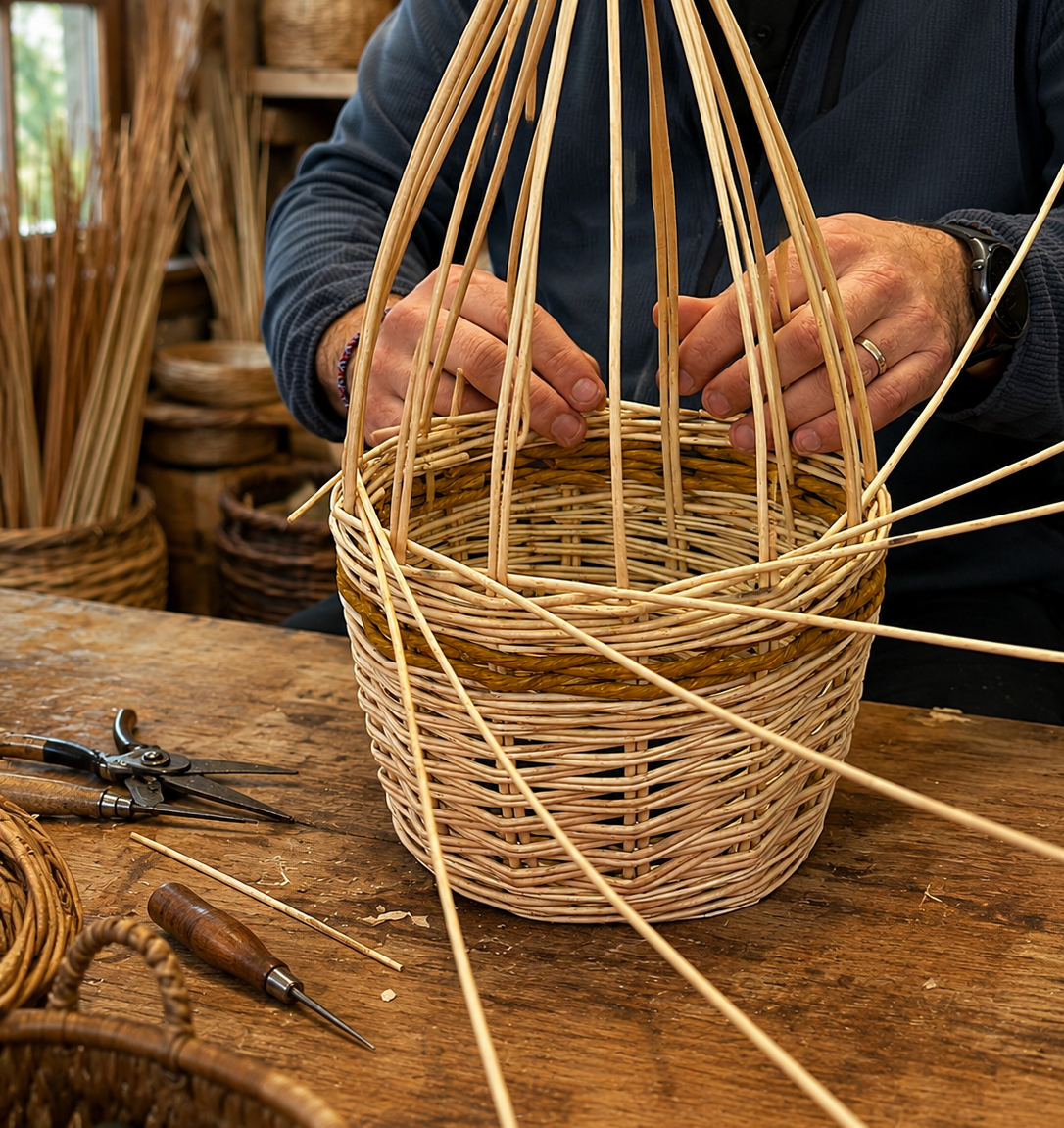 Cercueil en osier artisanal et vannerie funéraire de haute qualité - Candas
